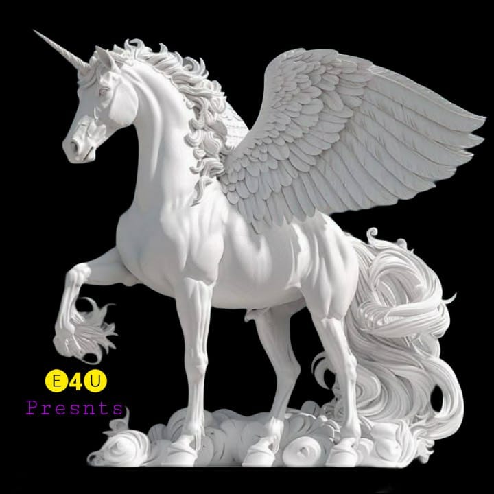 E4U Presents winged unicorn sculpture